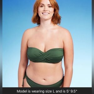 Molded Bandeau Bikini Top - Kona Sol Dark Green
